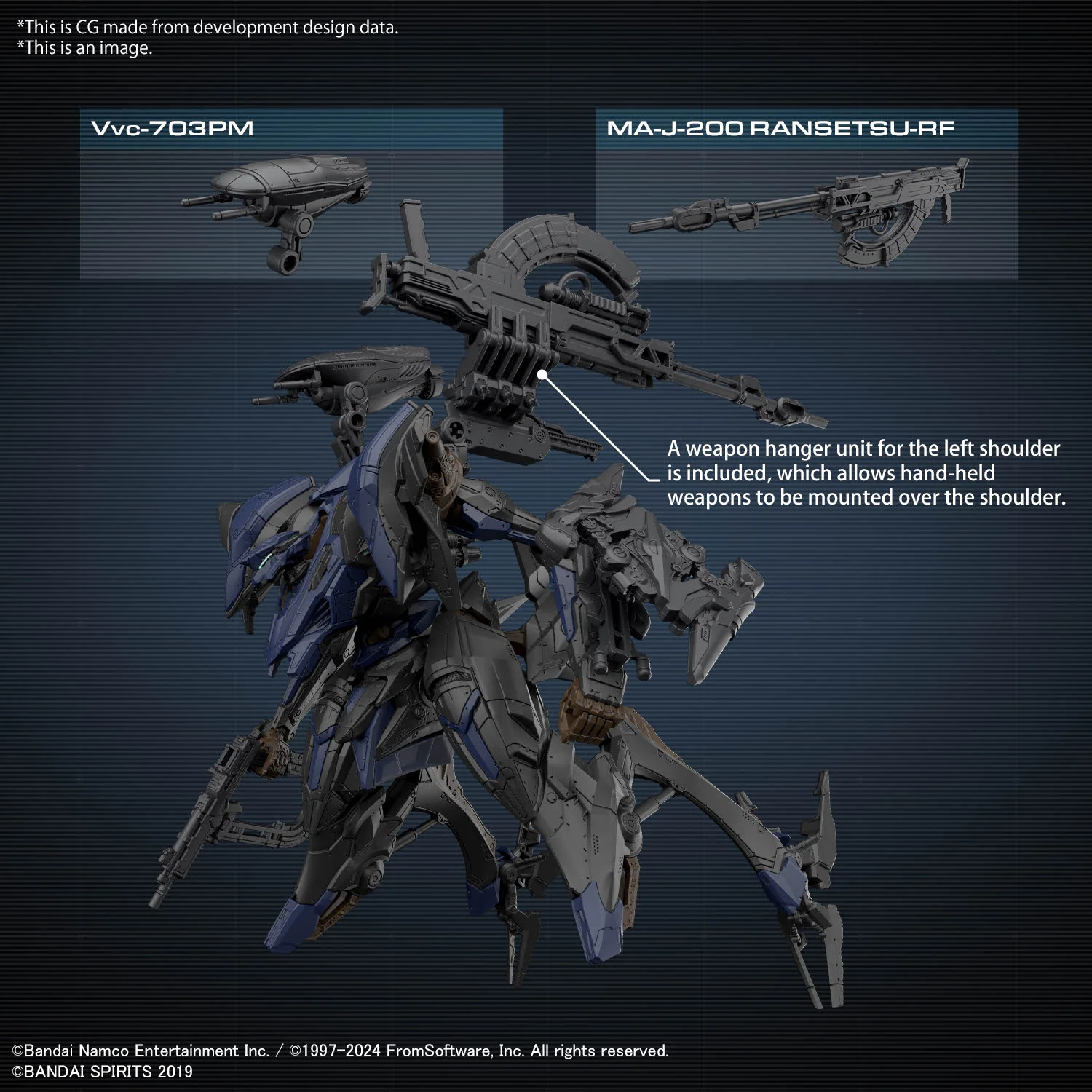 Bandai 30 Minutes Missions 30MM ARMORED CORE Ⅵ FIRES OF RUBICON SCHNEIDER NACHTREIHER/40E Steel Haze Model Kit - Image 13