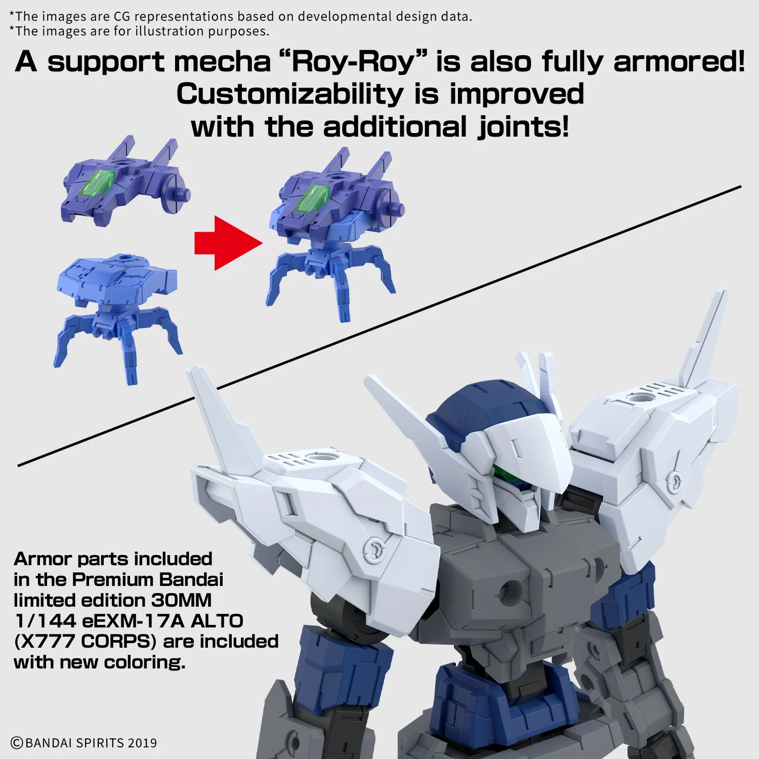 Bandai 30 Minutes Missions 30MM 1/144 #67 eEXM-17FA Full Armor Alto Model Kit - Image 14