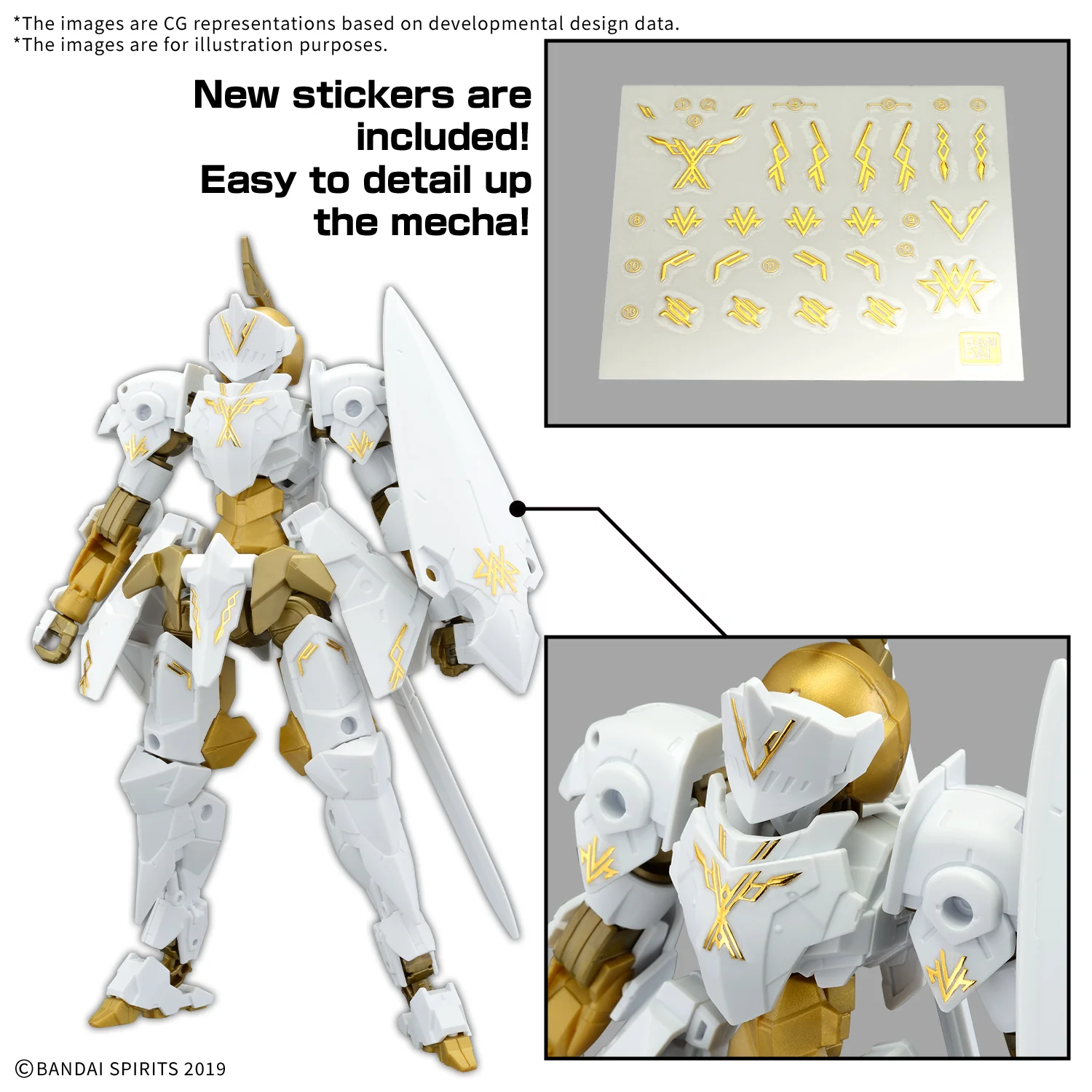 Bandai 30 Minutes Missions 30MM 1/144 EXM-A9rk Spinatio (Royal Knight Type) Model Kit - Image 13
