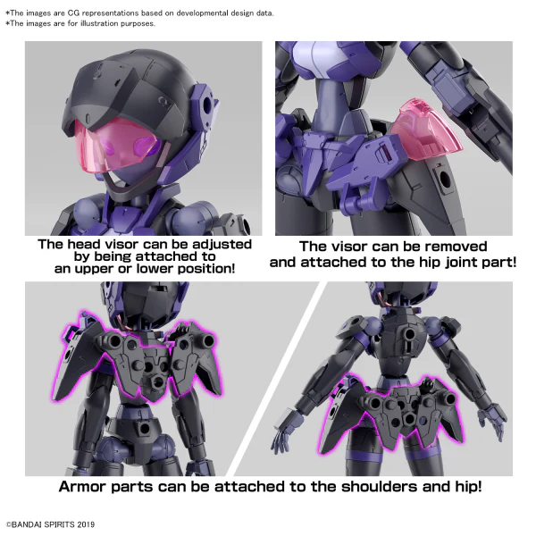 Bandai 30 Minutes Missions 30MM #66 EXM-H15E Acerby (Type-E) Model Kit - Image 15