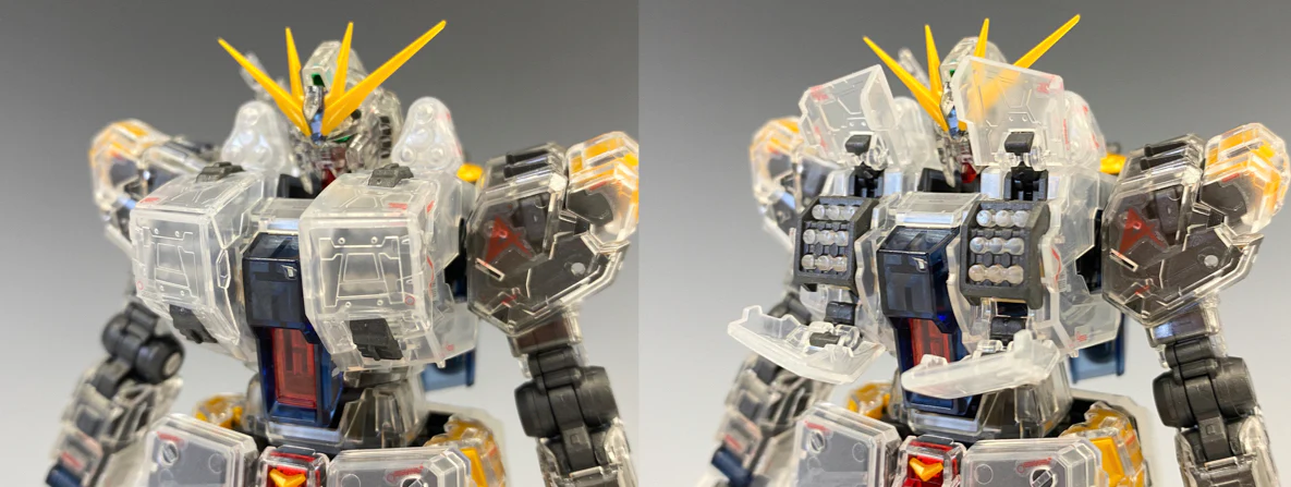 Bandai Gundam Base Exclusive RG 1/144 Nu Gundam HWS (Clear Color) - Image 10