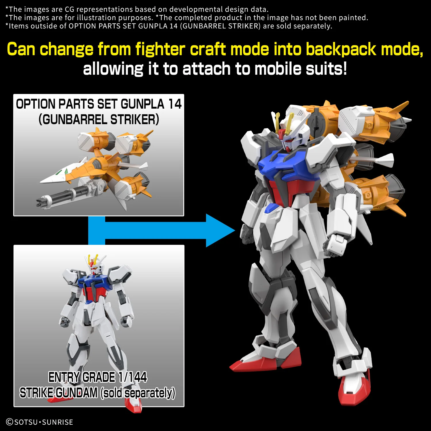 Bandai Gundam Option Parts Set Gunpla 14 (Gunbarrel Striker) Model Kit - Image 13