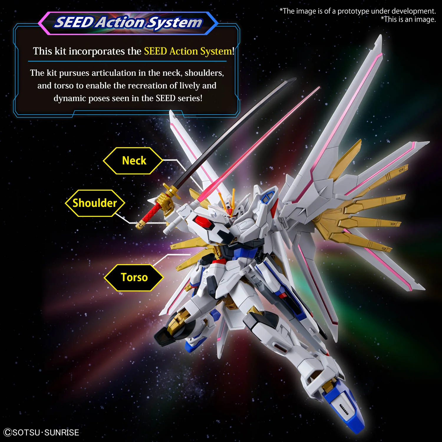Bandai HG 1/144 ZGMF/A-262PD-P Mighty Strike Freedom Gundam Model Kit - Image 11