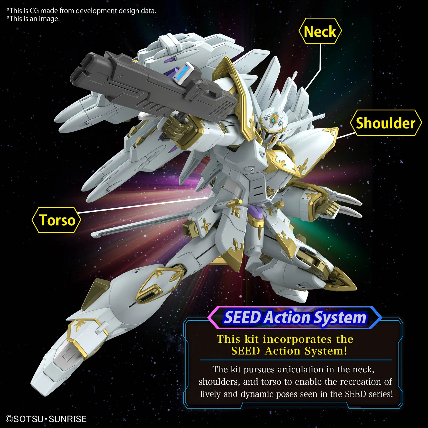 Bandai HGCE 1/144 Black Knight Squad Cal-re. A Gundam Model Kit - Image 11