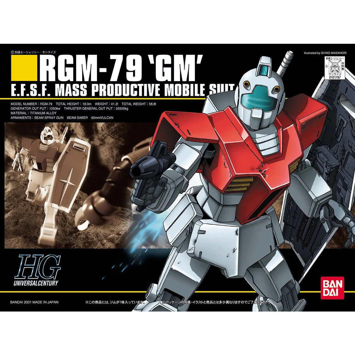 Bandai HGUC #020 1/144 RGM-79 GM Model Kit