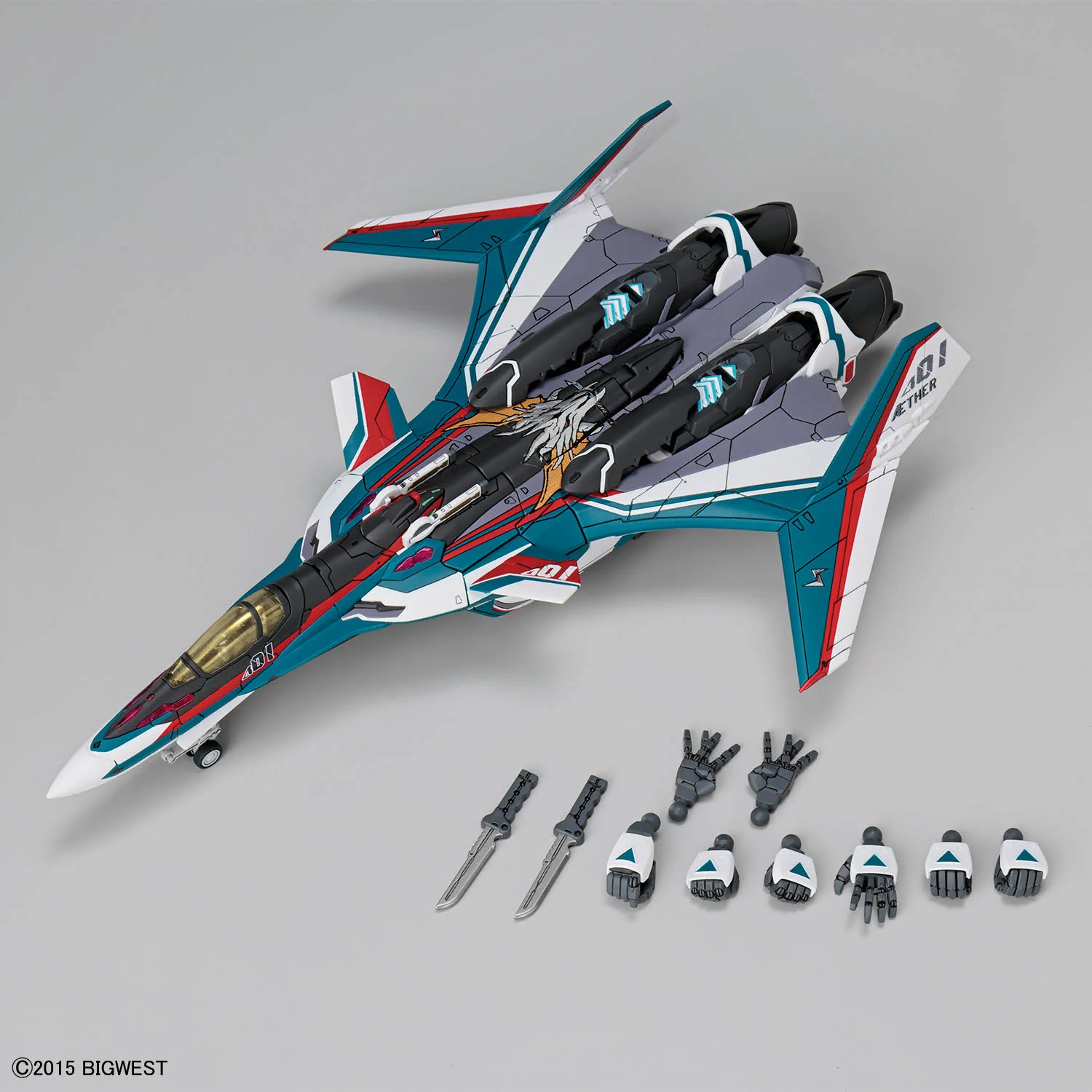 Bandai Macross Delta HG 1/100 VF-31S Siegfried (Arad Moldres Use) Deluxe Set Model Kit - Image 7