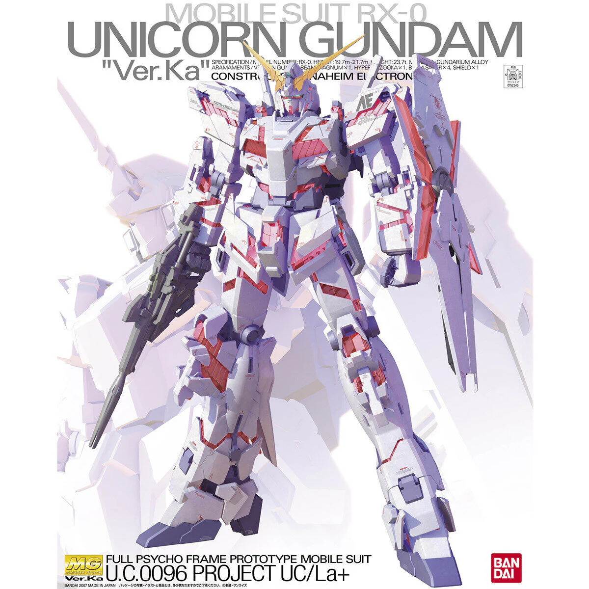 Bandai MG 1/100 RX-0 Unicorn Gundam Ver.Ka Model Kit