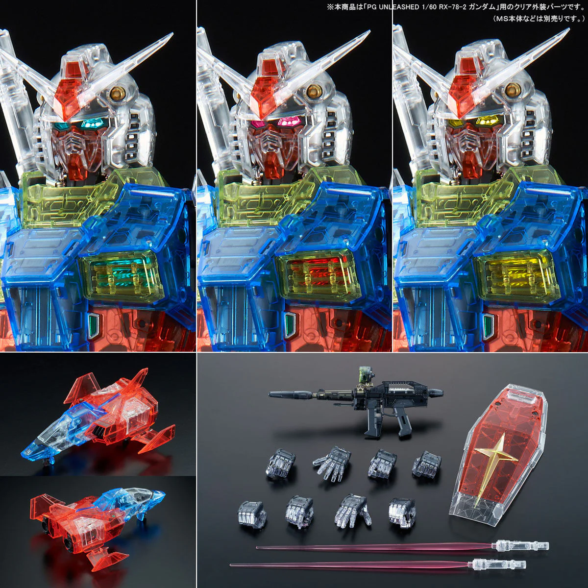 Bandai PG 1/60 Clear Color Body for Perfect Grade Unleashed RX-78 Model Kit - Image 9