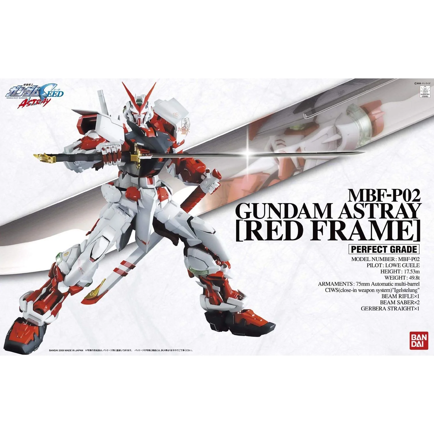 Bandai PG 1/60 MBF-P02 Gundam Astray Red Frame Model Kit
