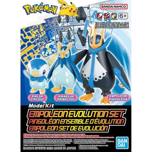 Bandai Pokemon Plamo Collection Empoleon Evolution Set Model Kit - Image 3