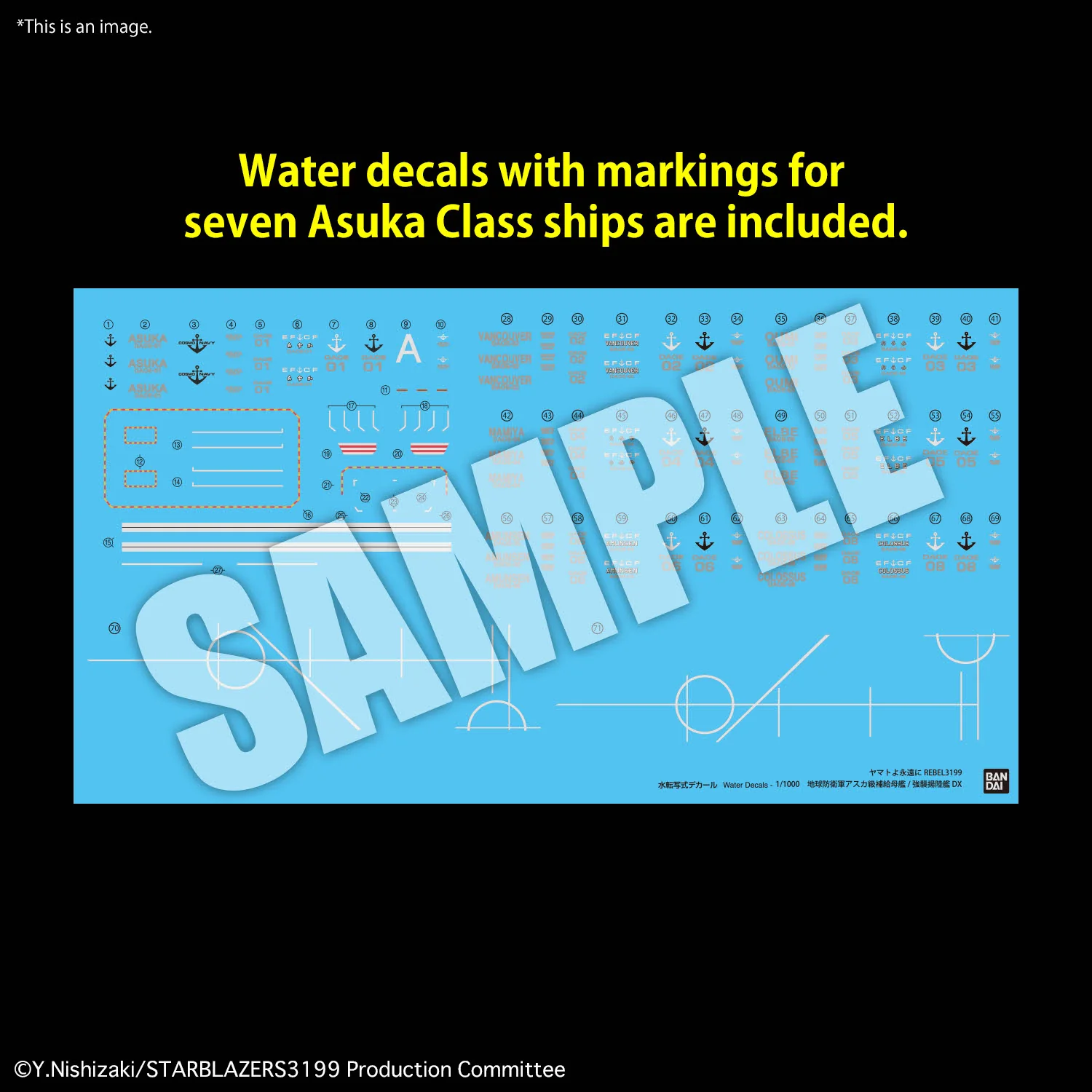 Bandai Star Blazers 1/1000 EFCF Asuka Class Fast Combat Support Tender/Amphibious Assault Ship DX Model Kit - Image 8