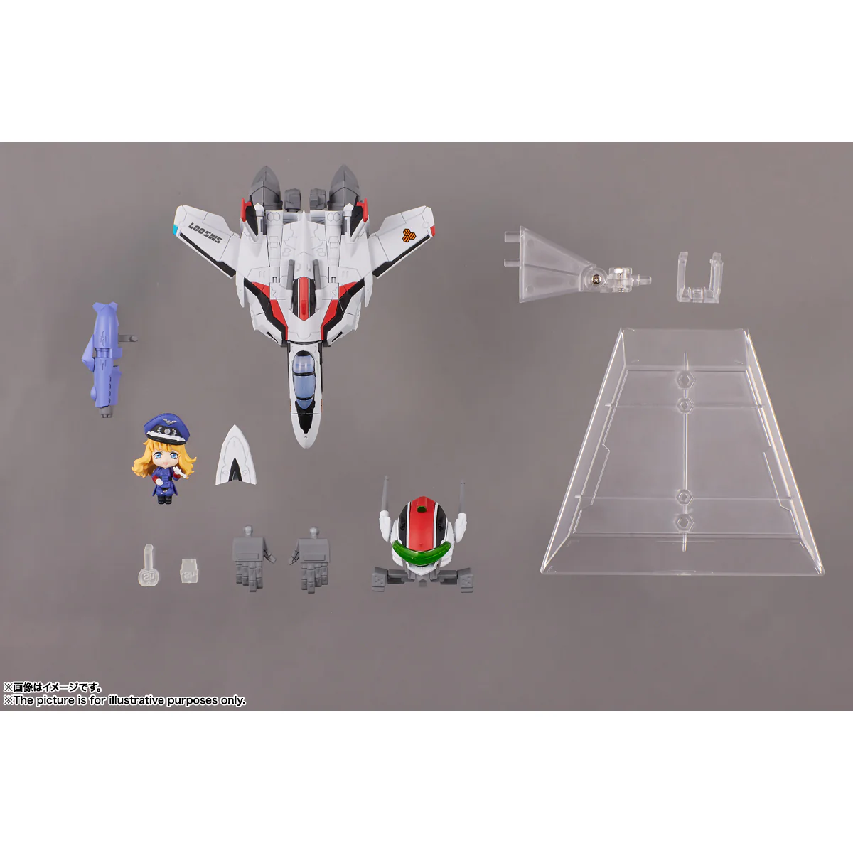 Bandai Tamashii Nation Tiny Session VF-25F Messiah Valkyrie (Alto Use) With Sheryl Action Figure - Image 11