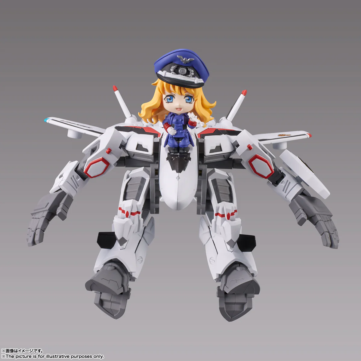 Bandai Tamashii Nation Tiny Session VF-25F Messiah Valkyrie (Alto Use) With Sheryl Action Figure - Image 4