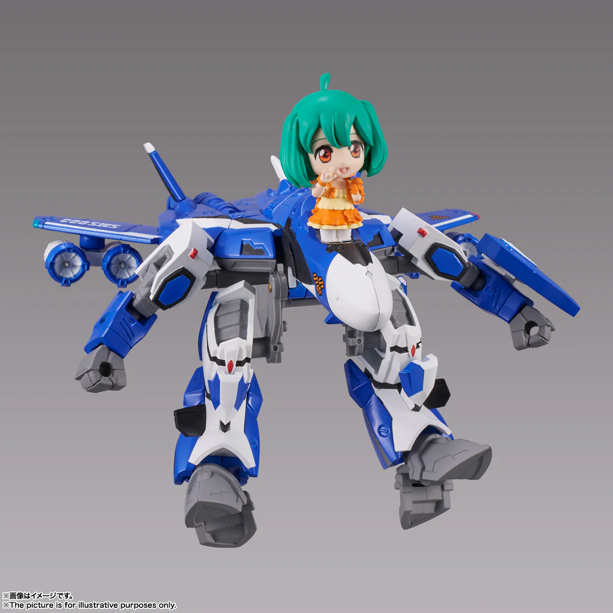 Bandai Tamashii Nation Tiny Session VF-25G Messiah Valkyrie (Michael Use) With Ranka Action Figure - Image 3