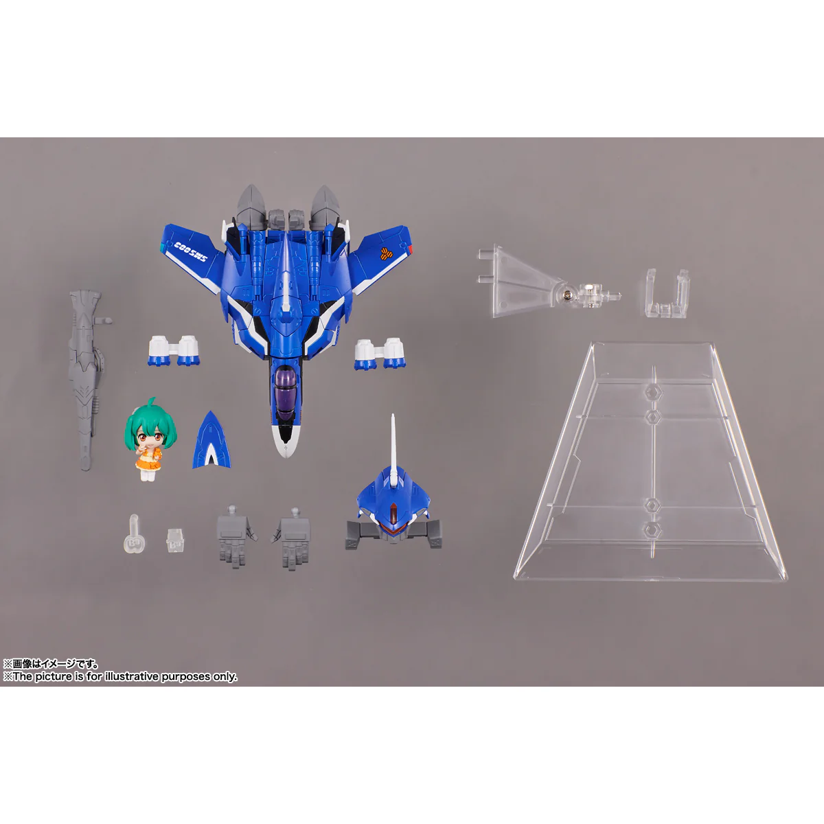 Bandai Tamashii Nation Tiny Session VF-25G Messiah Valkyrie (Michael Use) With Ranka Action Figure - Image 9
