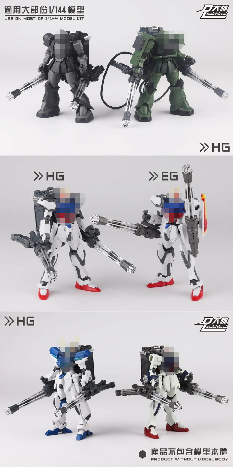 Dalin Gatling Cannon Weapon Set (Mechanical Grey) Model Kit - Image 11