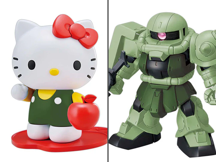 Bandai Hello Kitty x SD Gundam Cross Silhouette Zaku II Model Kit - Image 3