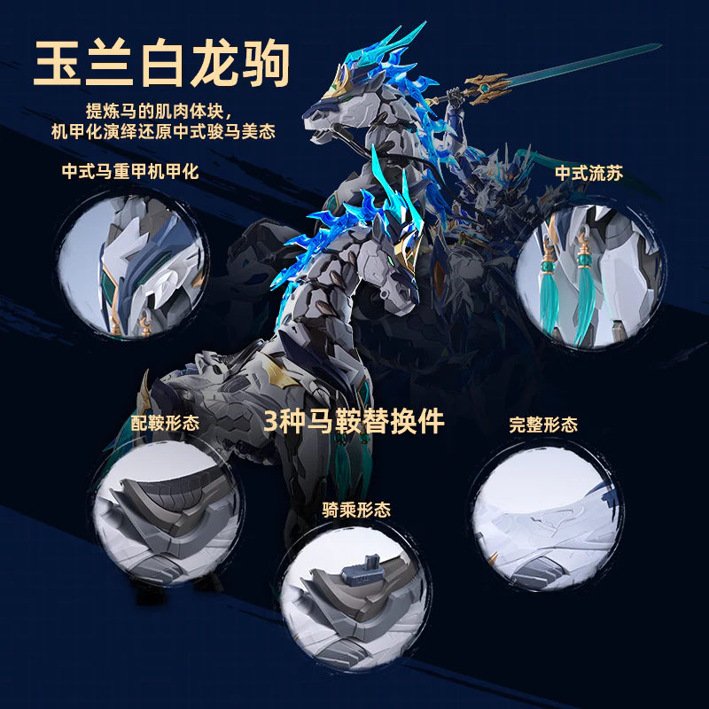 Motor Nuclear Legend of Star General MNP-XH05 Zhao Yun & White Dragon Horse Model Kit - Image 3