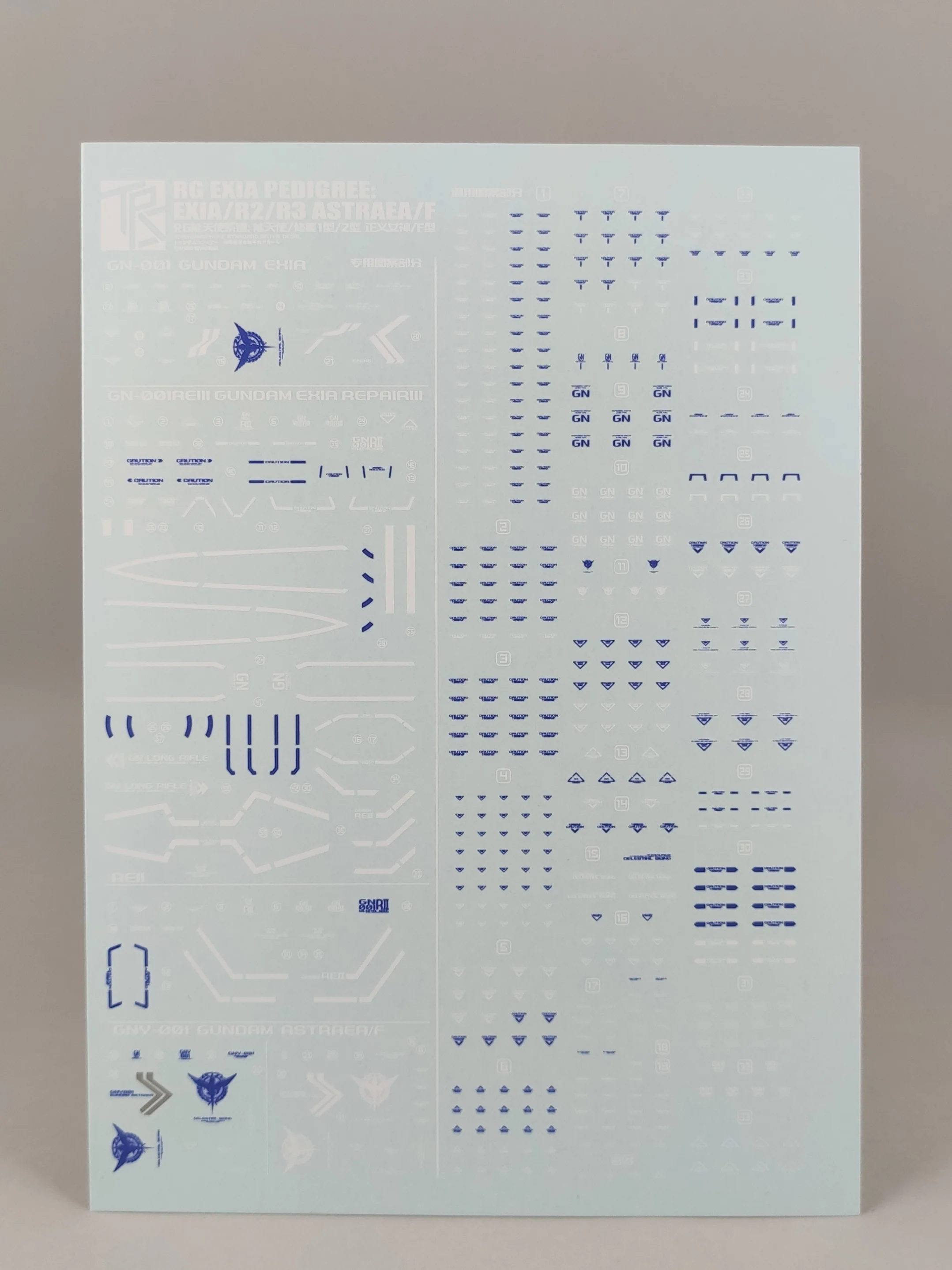 Transamsphere RG Gundam Exia Series Water Slide Decal - Image 4
